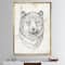 Designart - Bear Wild and Beautiful IV - Wildlife Animal Canvas in Gold Frame